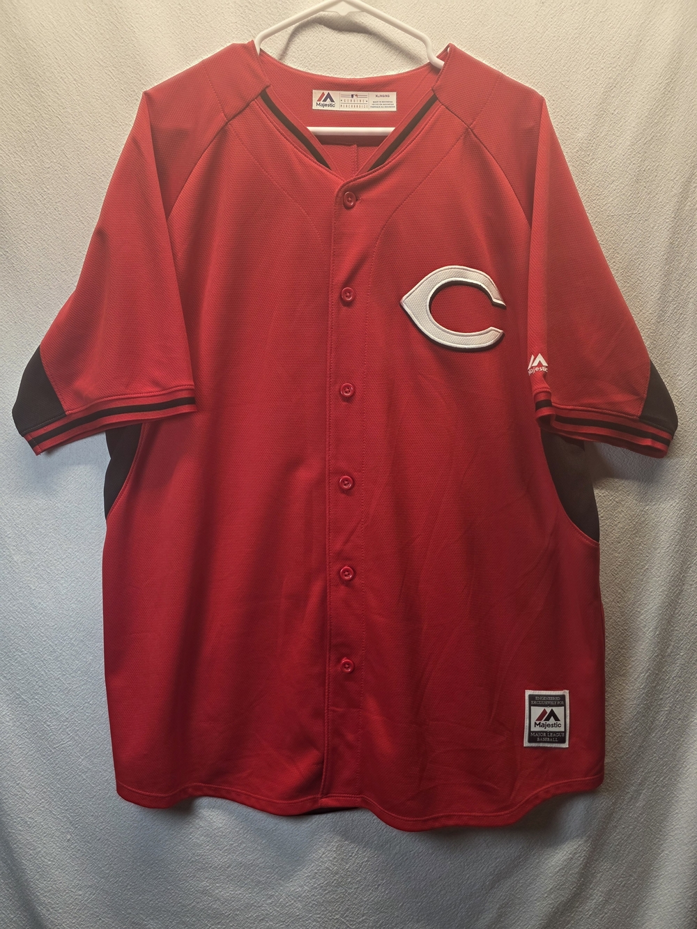 Majestic Red Cincinnati Baseball Jersey - Men's Button-Up Shirt Schleprock # 13